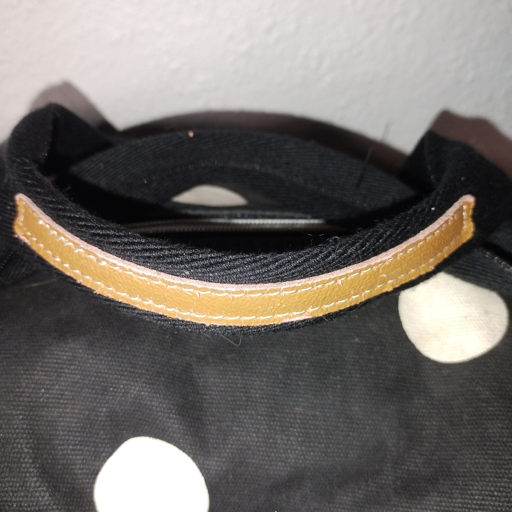 Vintage PINK Victoria's Secret Black and White Polka Dot Large Duffle Bag - Picture 9 of 16